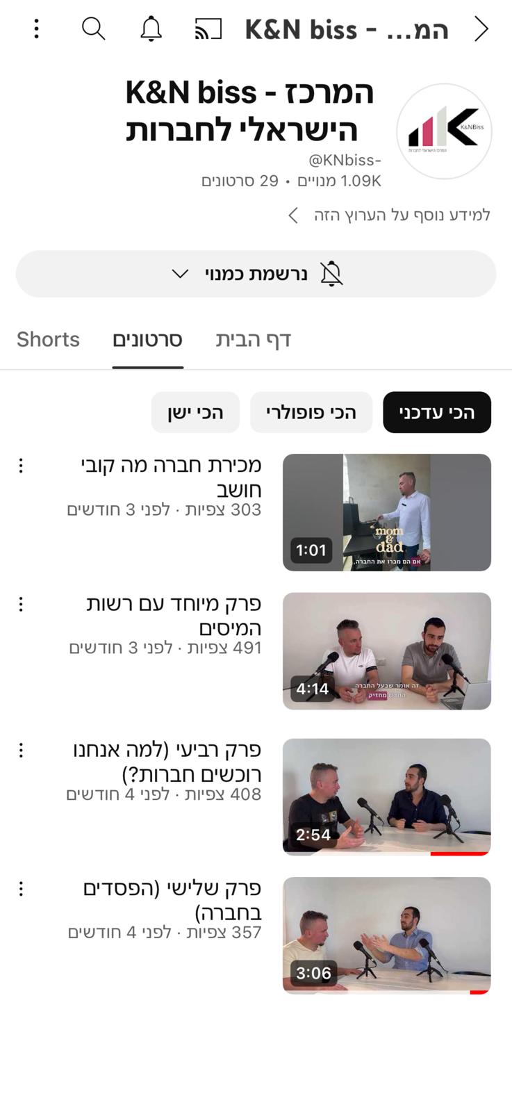 יוטיוב המרכז הישראלי